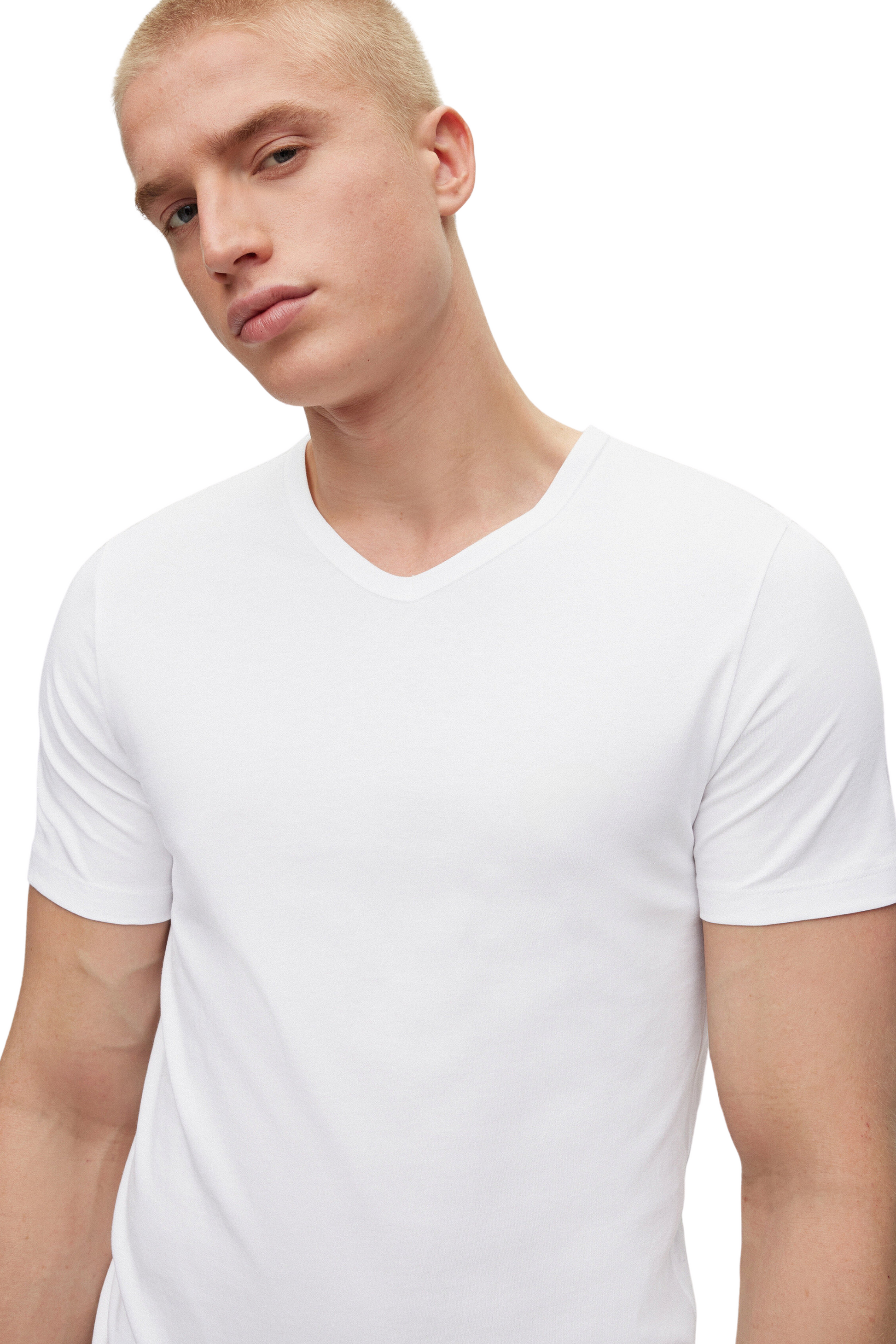 3 T-shirts col V 100% Coton Bio - AtlasDrops™