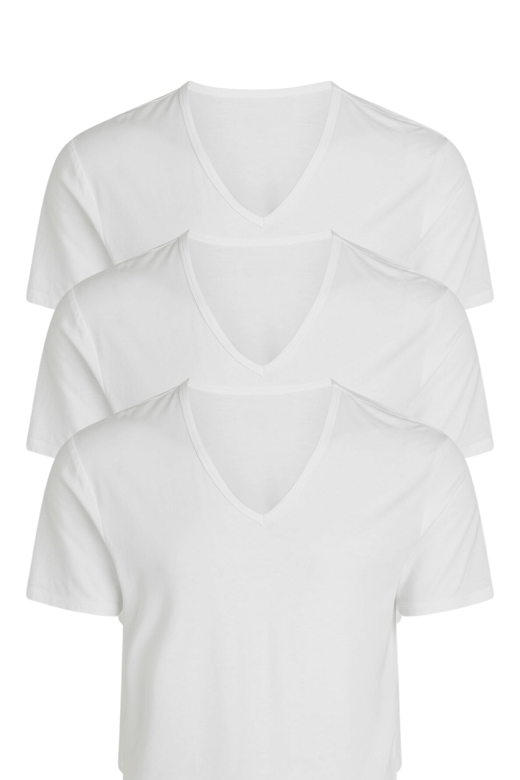 3 T-shirts col V 100% Coton Bio - AtlasDrops™