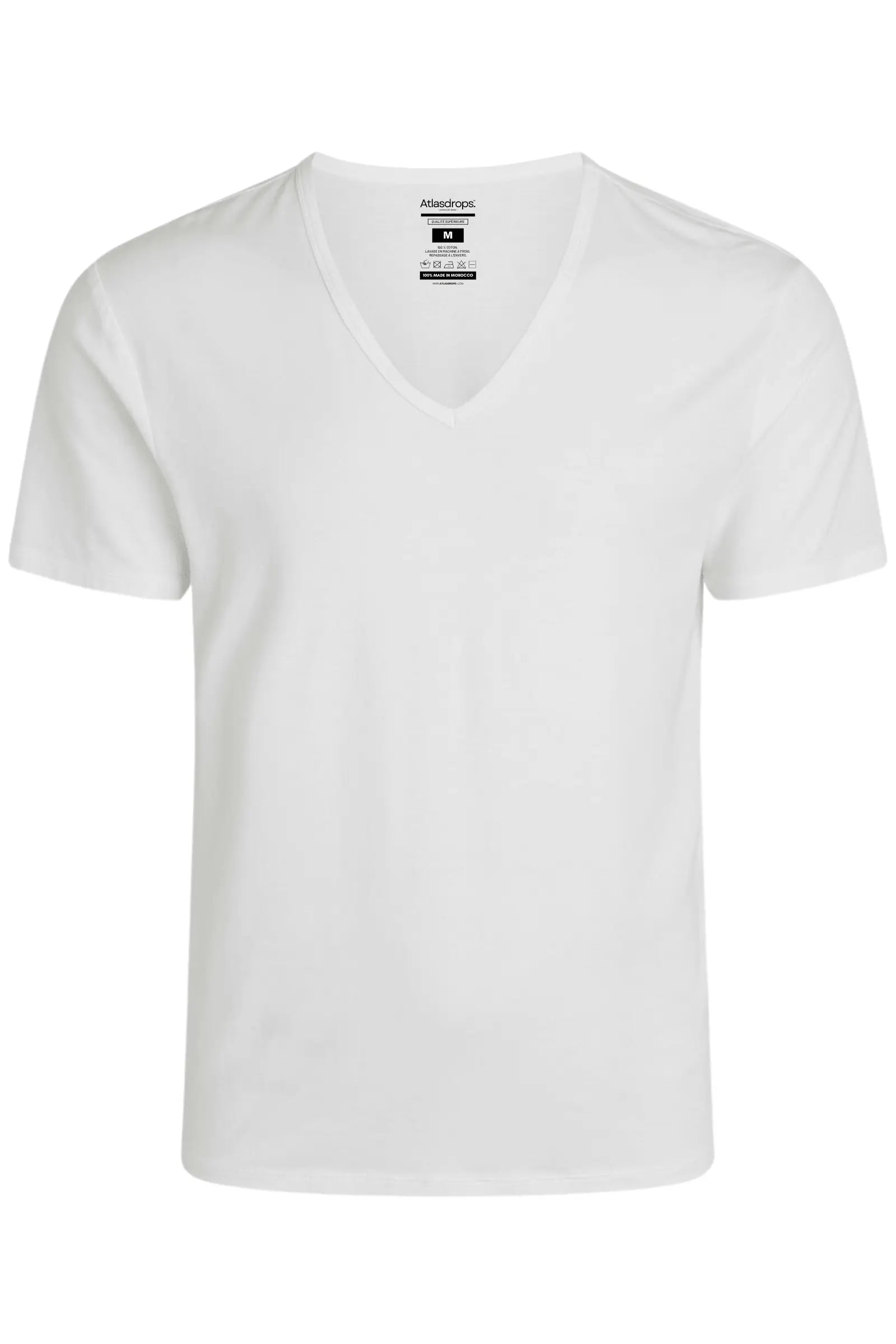 3 T-shirts col V 100% Coton Bio - 150 GSM